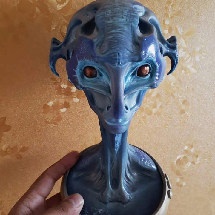 alein bust fan art alien ufo mars et 3D print model - Mito3D