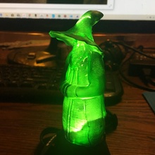 green wizard fantasy magician rpg magic mage caster supportfree nosupport warlock fairytale arcane 3d print model - Mito3D