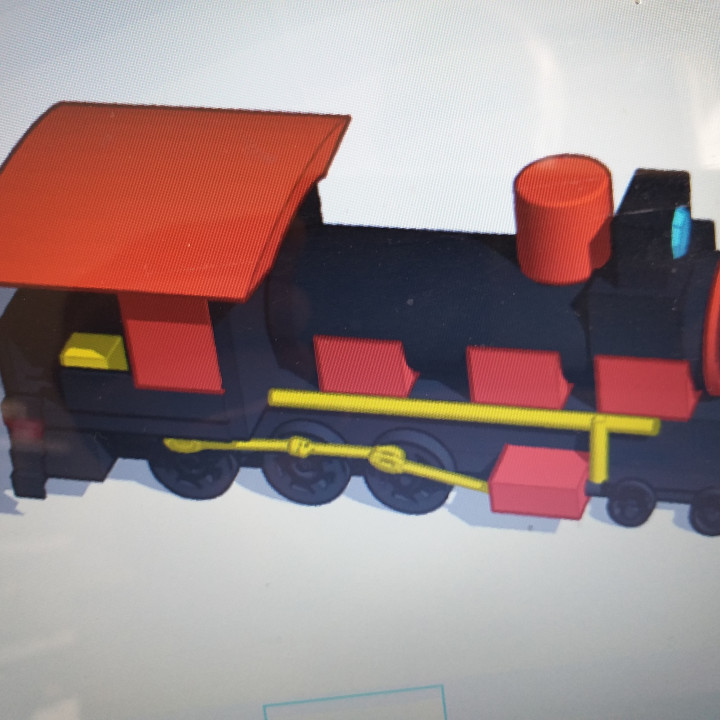 vintage steam locomotive train engine 3D print model - Mito3D