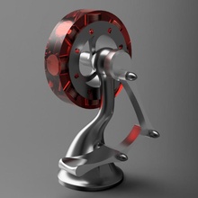 treadle finger engine machine spinning toy desktop fidget spinner 3d print model - Mito3D
