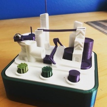 sci fi città mini marmo avventura giocattoli Giochi gioco kit macchina meccanico giocattolo meccanismo traccia marblerun 3d print model - Mito3D