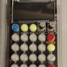 po acrillic case button music pocket po33 pocetoperator pocketoperator operator sampler 3d print model - Mito3D