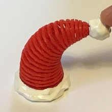 elástico Papa Noel sombrero jardín Navidad divertido primavera juguetes flexible 3dmaker 3d print model - Mito3D