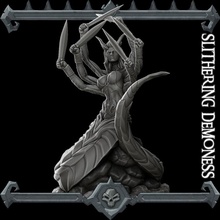 slithering demoness tabletop 3d print model - Mito3D