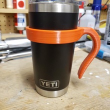 yeti 20oz rambler handle holder cup grip 3d print model - Mito3D
