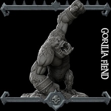 gorilla demone tavolo 3d print model - Mito3D