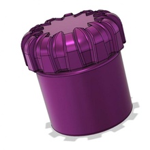 fantasia zigrinato coperchio contenitore giardino vaso roundbox 3d print model - Mito3D