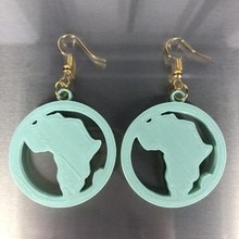 earrings africa fashion pendant jewelry earring pendants rasta idealab cameroon negro big5 etiopia somalia negeria marocco 3d print model - Mito3D