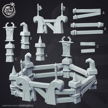 fighting pit tabletop rpg terrain banner patreon dnd cast bits tournament grand castnplay 3d print model - Mito3D