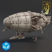 colossal zeppelin tabletop fantasy machine metal miniatures steampunk flying dwarf forge titan beards collosal 3d print model - Mito3D