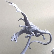 verde Drago posa 2 tavolo creatura dungeon fantasia figurina mostro Dragone 3d print model - Mito3D