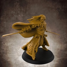 drizzle drizzt - dual wielding drow elf fighter ranger tabletop miniatures dungeonsanddragons dnd pathfinder tabletopgaming drizztdourden icingdeath twinkle 3d print model - Mito3D