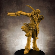 masculino Vampiro pirata 32mm escala miniatura tampo mesa humano pistola papagaio besta xbowpistol 3d print model - Mito3D