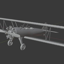 Stearman pt 17 Doppeldecker Flugzeug 3d print model - Mito3D