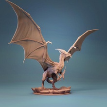 antigo branco Dragão tampo mesa impressão monstro réptil senhor crista dnd Drake lotp 3d print model - Mito3D