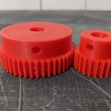 parametric spur gear module 1 cad gears teeth fusion360 3d print model - Mito3D