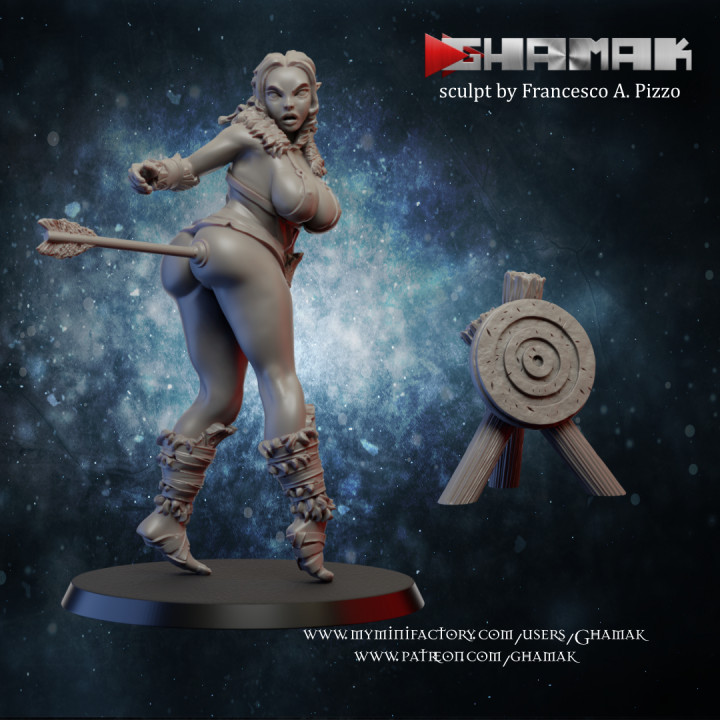 Odun elf pin up diyorama Bölüm 2 fantezi kadın komik seksi Kadın faliyet alani sahne göğüsler seks popo göt göğüsleri busty 3D print model - Mito3D