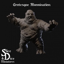 grotesque abomination creature fantasy horror monster zombie character tabletop 3d print model - Mito3D