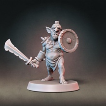 goblin warrior presupported tabletop fantasy monster miniature dungeonsanddragons minis patreon 28mm dnd pathfinder 32mm miniflayer withsupport dndminiatures 3d print model - Mito3D