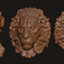 león cabeza animal León 3d print model - Mito3D