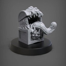 Tesouro mímico tampo mesa criatura dragões masmorras monstro miniatura esculpir jogo tabuleiro 3d print model - Mito3D