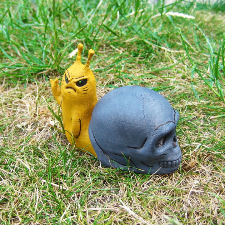 lich escargot crâne version fan art dessin animé métal temps l'escargot tv mal cornes l'aventure adventuretime lichsnail wavingsnail specialfriends 3D print model - Mito3D