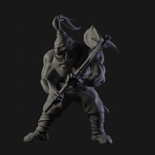 ogro berserker esmagador tampo mesa fantasia personagem martelo 3d print model - Mito3D