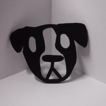 diestro perro pared decoración 3d impresión perros caninos decorados 3d print model - Mito3D