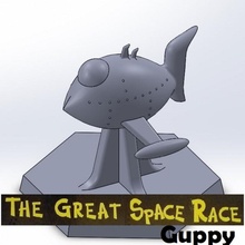 great space race - guppy ship piece token boardgames boardgame 3d print model - Mito3D