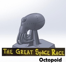 great space race - octopoid piece ship token boardgames boardgame 3d print model - Mito3D