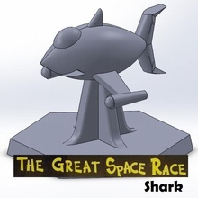 great space race - shark piece ship token boardgames boardgame 3d print model - Mito3D