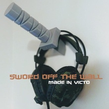 swordoffthewall headphone hook lego ninja sword wall katana 3d print model - Mito3D