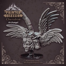cherubim - heaven hath fury 32mm scale dnd pre-supported tabletop creature dragons hell kickstarter high angel celestial dungeon mm angels 32 quire 3d print model - Mito3D
