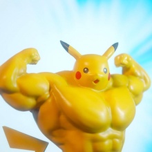 ultra swole Pikachu ventilateur art nintendo Jeu Pokémon jeu vidéo personnage bulbasaur charmander figures 3d print model - Mito3D