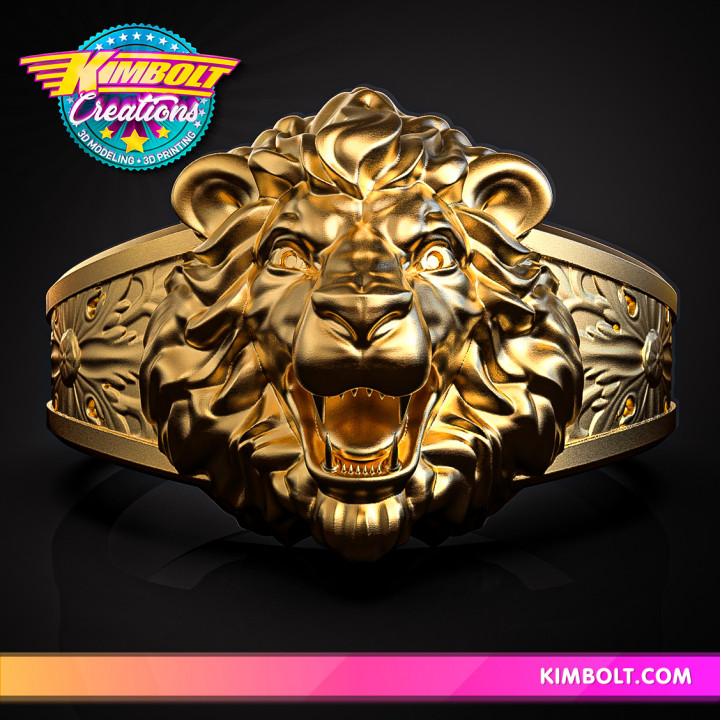 lion ring jewellery jewelry 3D print model - Mito3D