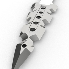 Rocha arma fogo faca Shuriken cortar 3d print model - Mito3D