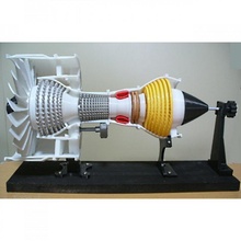 jet motor 2 spool akım büyük hayran eksenel turbofan hpt hpc lpc lpt 3d print model - Mito3D