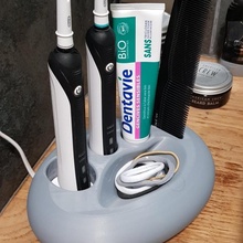 dente escova acessórios pente elástico Brosse dentes 3d print model - Mito3D