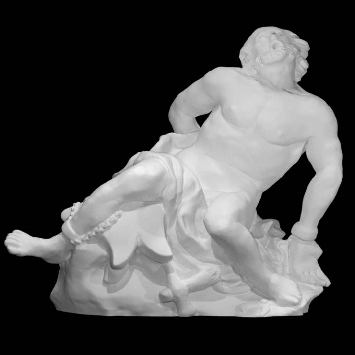 vulcan prometeu acorrentado rock scan escultura bretanha 3D print model - Mito3D