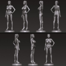 Sexycyborg bikini corpo scansione 2020 fan arte wu naomi 3d print model - Mito3D