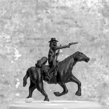 vaquero Jack mesa animal pistola salvaje personaje caballo miniatura Oeste 28mm mgpix lejano oeste historia 3d print model - Mito3D