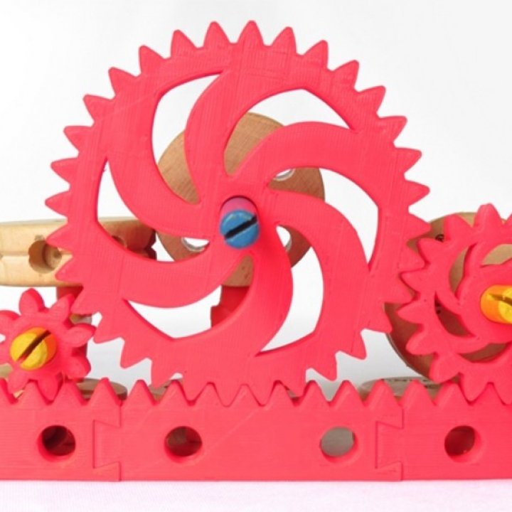 tinkeriffic tren engranajes educación engranaje zheng3 3D print model - Mito3D