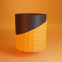 geometric penholder desk office pot vase 3d print model - Mito3D