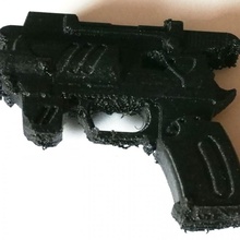 outer worlds - spacer's choice pistol video games spacers 3d print model - Mito3D