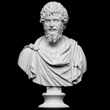 retrato Septimio severus escanear busto romano emperador yeso toga artec septimius cc0 openglam eva smk open 3d print model - Mito3D