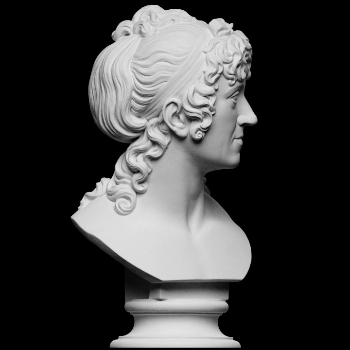 jacqueline schubart scan 3d bust hair portrait sculpture marble denmark thorvaldsen artec bertel cc0 openglam artec-eva jacqueline-schubart 3D print model - Mito3D