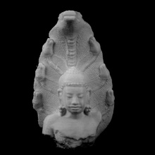 buddha protected seven-headed naga metropolitan museum art york scan 3d print model - Mito3D