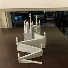 Château eau profonde oublié royaumes architecture fantaisie jeu Roi médiéval rpg tour plateau table fort 3d print model - Mito3D