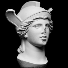 head statue athena parthenos scan goddess helmet war berlin library phidias artec cc0 openglam artec-eva smk-open pergamon 3d print model - Mito3D