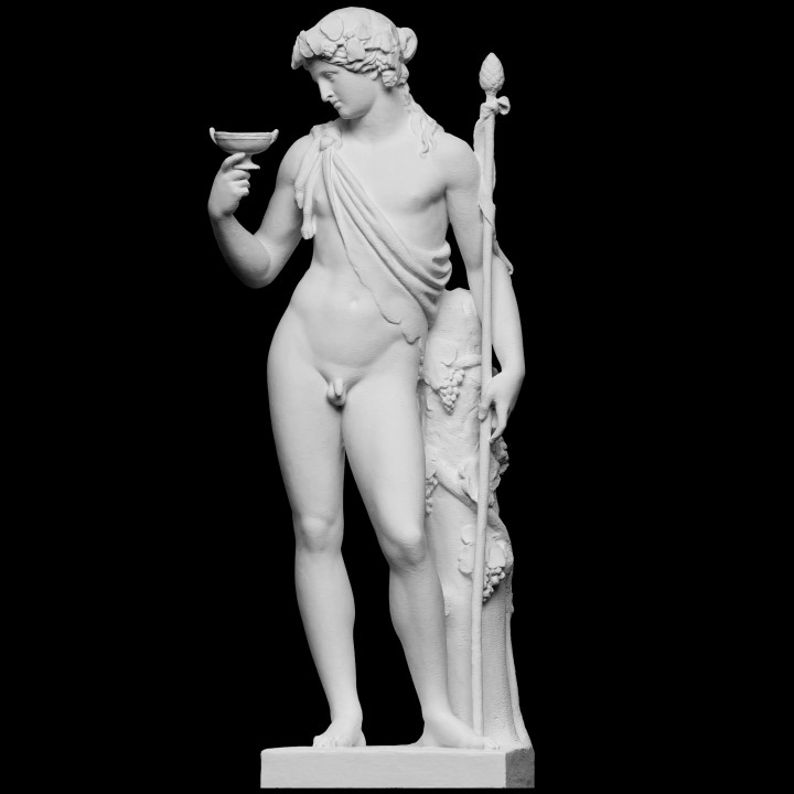 Baco escanear Dios escultura desnudo belleza neoclásico Thorvaldsen bertel cc0 ideal openglam artec eva 3D print model - Mito3D